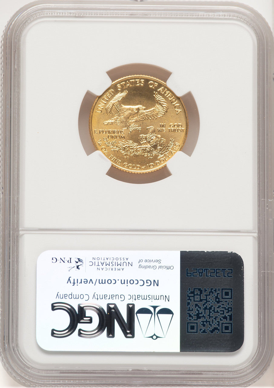 1996 Gold Eagle 1/4 oz Brown Label NGC MS69