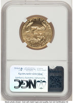 1991 Gold Eagle 1/2 oz Brown Label NGC MS70