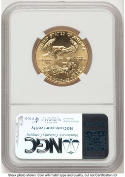 1992 Gold Eagle 1/2 oz Brown Label NGC MS70
