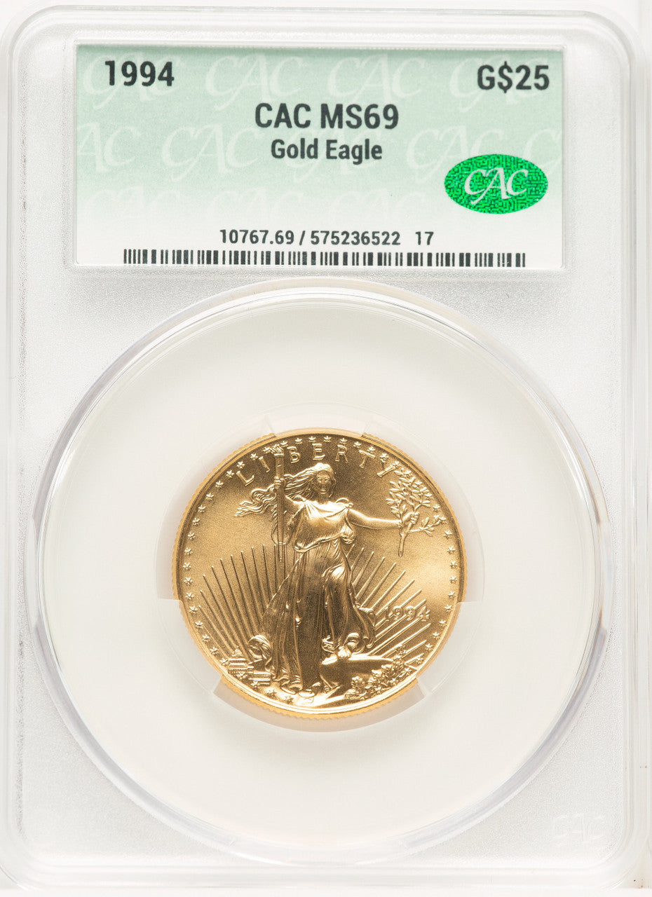 1994 Gold Eagle 1/2 oz Non Designation CACG MS69