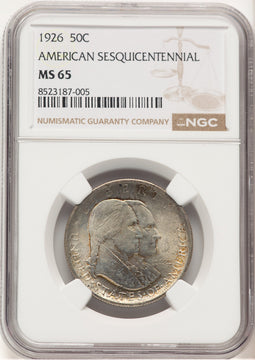 1926 50C Sesquicentennial Commemorative Silver NGC MS65 (777130021)