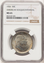 1926 50C Sesquicentennial Commemorative Silver NGC MS65 (777130021)