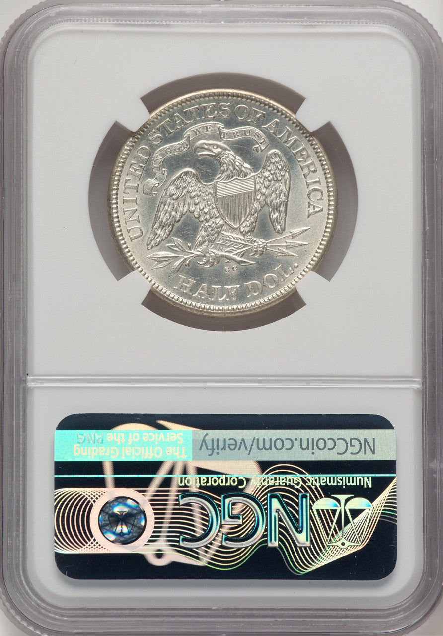1874-CC 50C Arrows Kenneth Bressett Red Book Seated Half Dollar NGC MS63