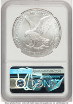 2021 Silver Eagle Type 2 ER Blue NGC MS70