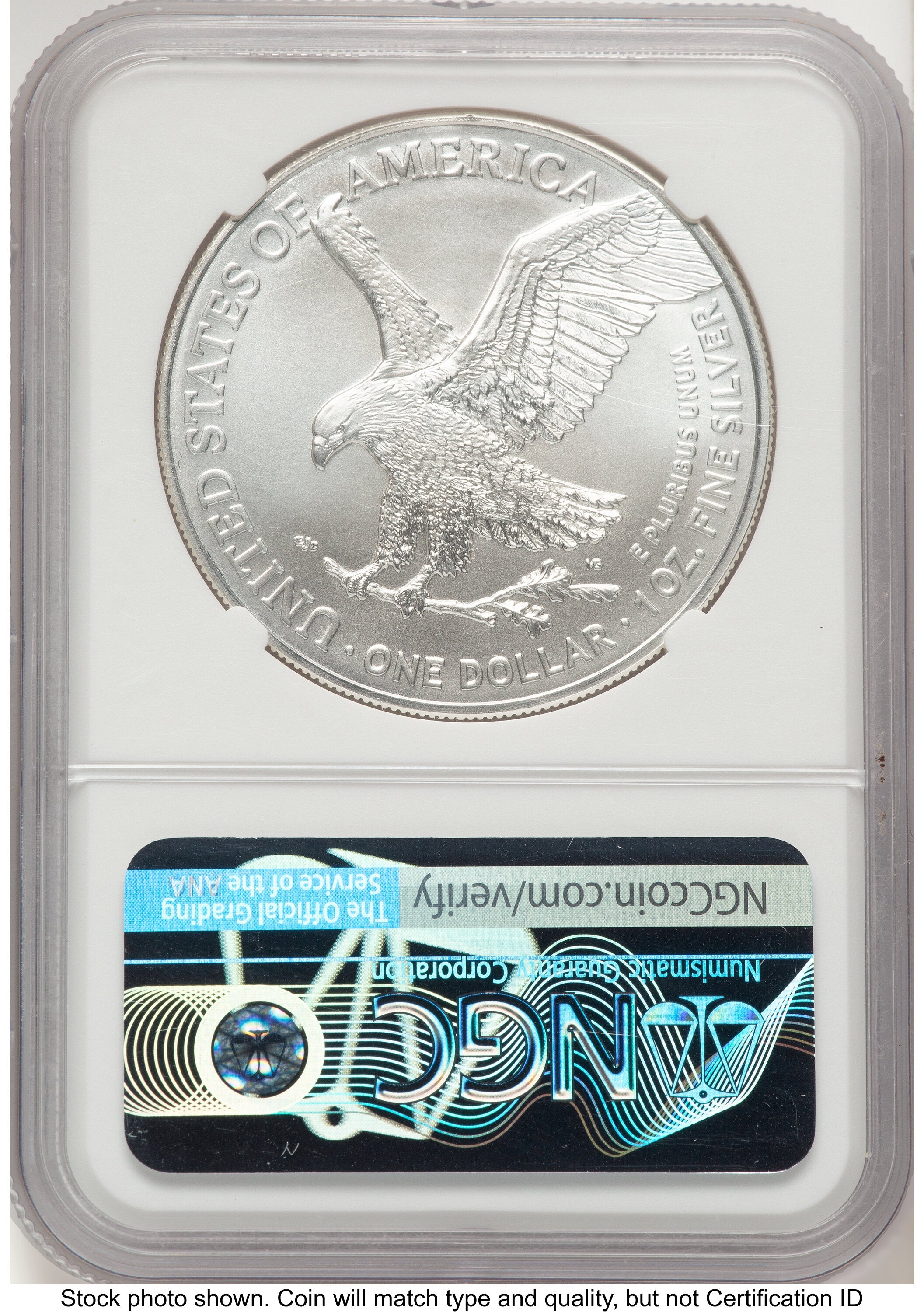 2021 Silver Eagle Type 2 ER Blue NGC MS70