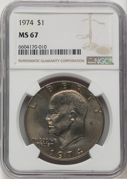 1974 $1 Eisenhower Dollar NGC MS67 (777159027)