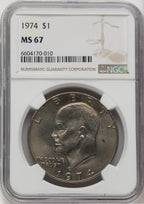 1974 $1 Eisenhower Dollar NGC MS67 (777159027)