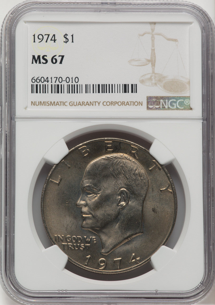 1974 $1 Eisenhower Dollar NGC MS67 (777159027)