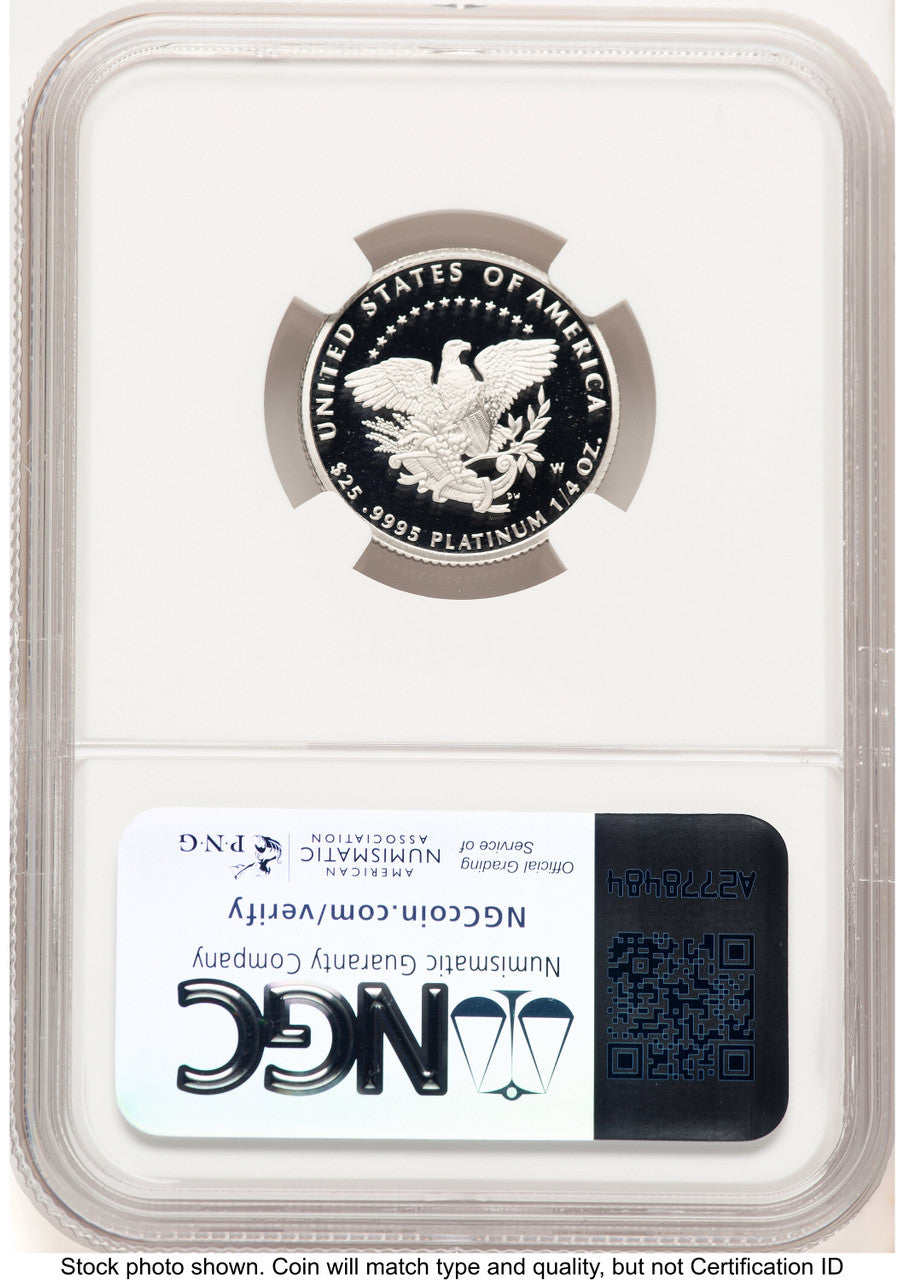 2005-W Proof Platinum Eagle 1/4 oz Brown Label NGC PF70 (777173008)
