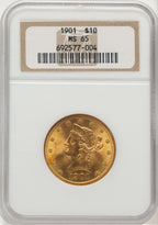 1901 $10 Liberty Eagle NGC MS65 (777193003)