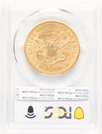 1857-S $20 Liberty Double Eagle PCGS AU50