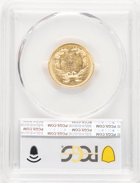 1856 $3 Three Dollar Gold Pieces PCGS AU58
