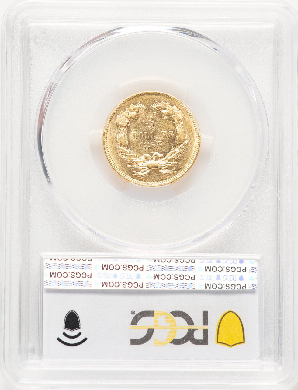 1856 $3 Three Dollar Gold Pieces PCGS AU58