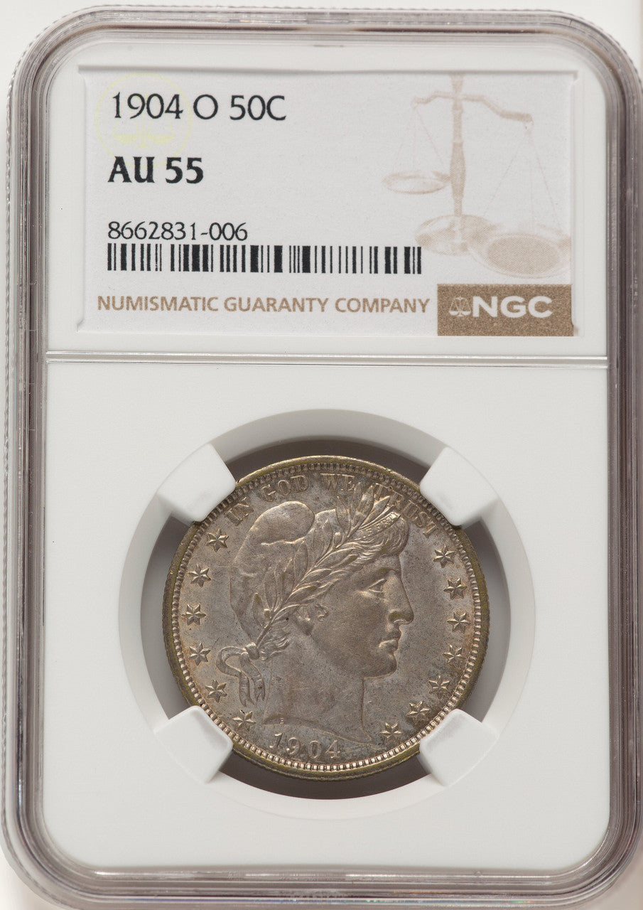 1904-O 50C Barber Half Dollar NGC AU55 (777194173)