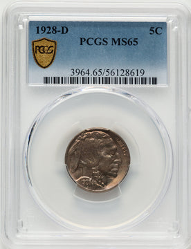 1928-D 5C Buffalo Nickel PCGS MS65