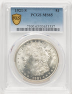 1921-S Morgan Dollar PCGS MS65 (777194219)