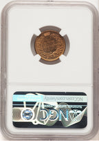 1876 1C RB Indian Cent NGC MS65