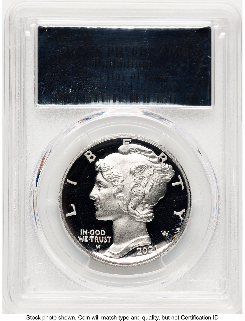 2021-W Palladium Eagle 1 oz FDI Silver Foil PCGS PR70 (777223058)