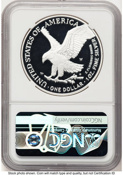 2023-W Proof Silver Eagle 1 oz FDI ANA Michael Gaudioso US Mint Engraver Series NGC PF70
