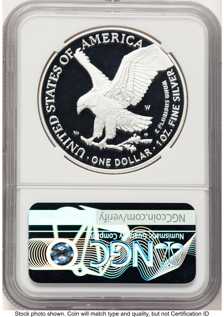 2023-W Proof Silver Eagle 1 oz FDI ANA Michael Gaudioso US Mint Engraver Series NGC PF70