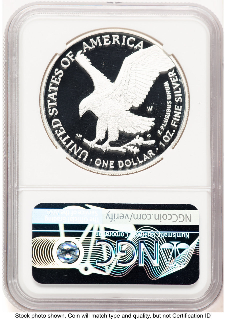 2023-W Proof Silver Eagle 1 oz AR Michael Gaudioso NGC PF70