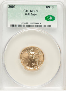 2001 Gold Eagle 1/4 oz Non Designation CACG MS69