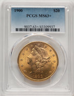 1900 $20 Liberty Double Eagle PCGS MS63+ (777304048)