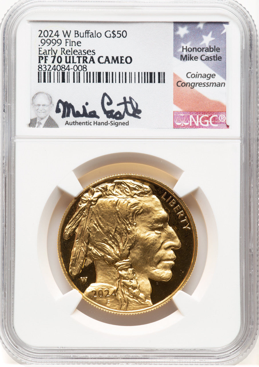 2024-W Proof Gold Buffalo 1 oz ER Mike Castle NGC PF70