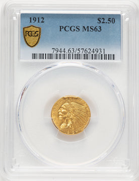 1912 $2.50 Indian Quarter Eagle PCGS MS63 (777398021)