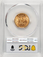 1891 $5 CAC Liberty Half Eagle PCGS MS64