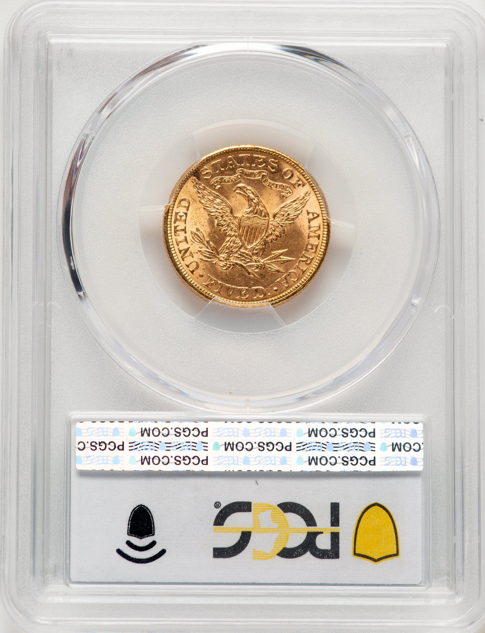 1891 $5 CAC Liberty Half Eagle PCGS MS64