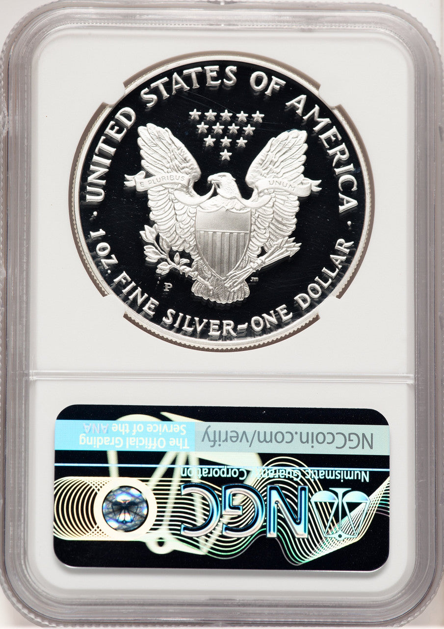 1993-P Proof Silver Eagle 1 oz Thomas Uram NGC PF70