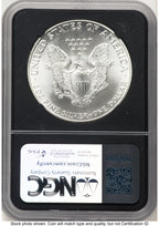 1986-(S) Silver Eagle Anna Cabral NGC MS70