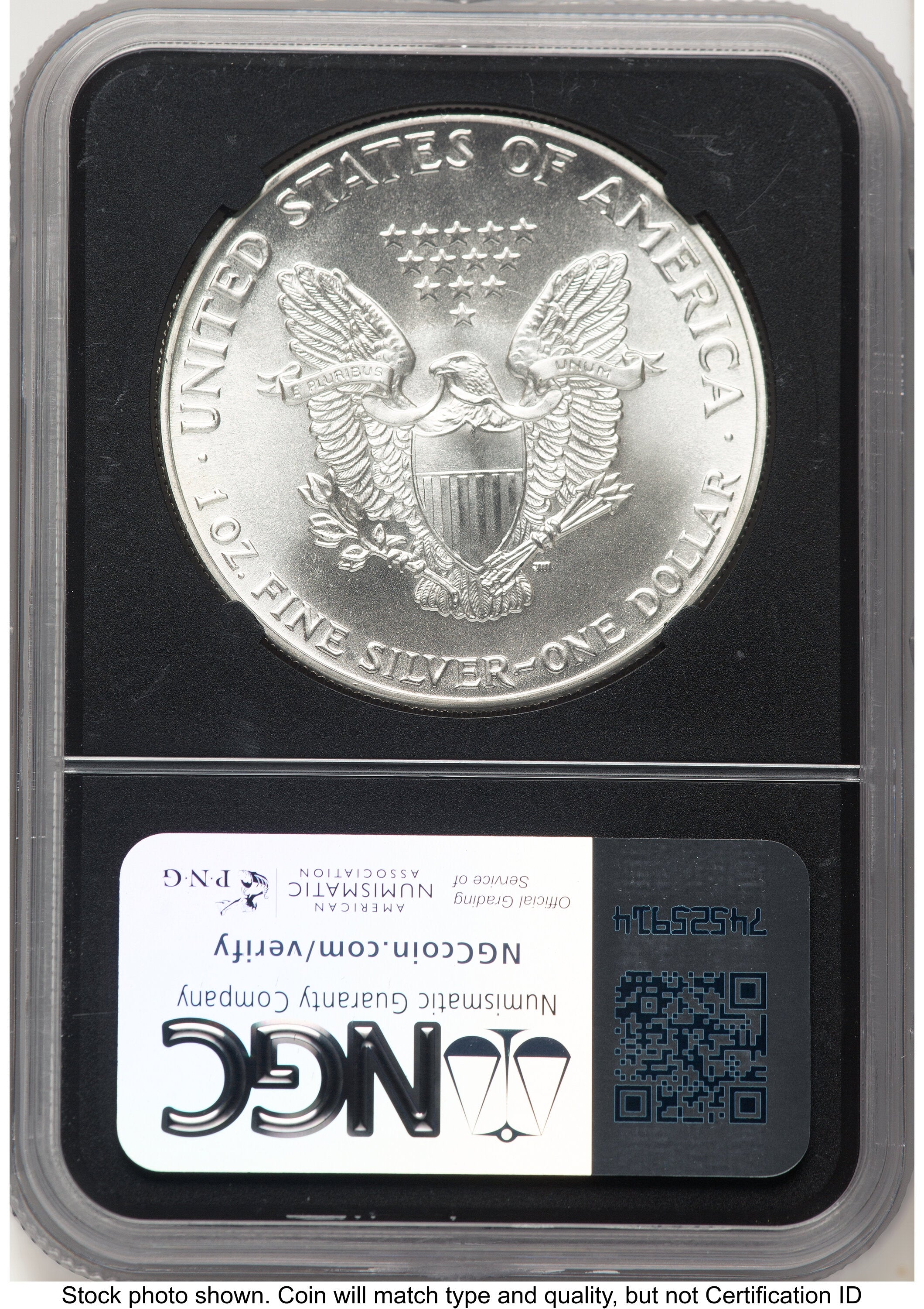 1986-(S) Silver Eagle Anna Cabral NGC MS70