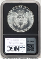 1987 Silver Eagle Anna Cabral NGC MS70