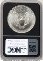 1998 Silver Eagle Anna Cabral NGC MS70