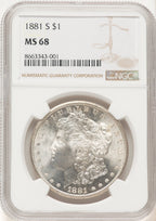 1881-S Morgan Dollar NGC MS68 (777403001)