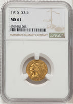 1915 $2.50 Indian Quarter Eagle NGC MS61 (777410030)