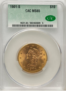 1901-S $10 Liberty Eagle CACG MS65 (777410071)