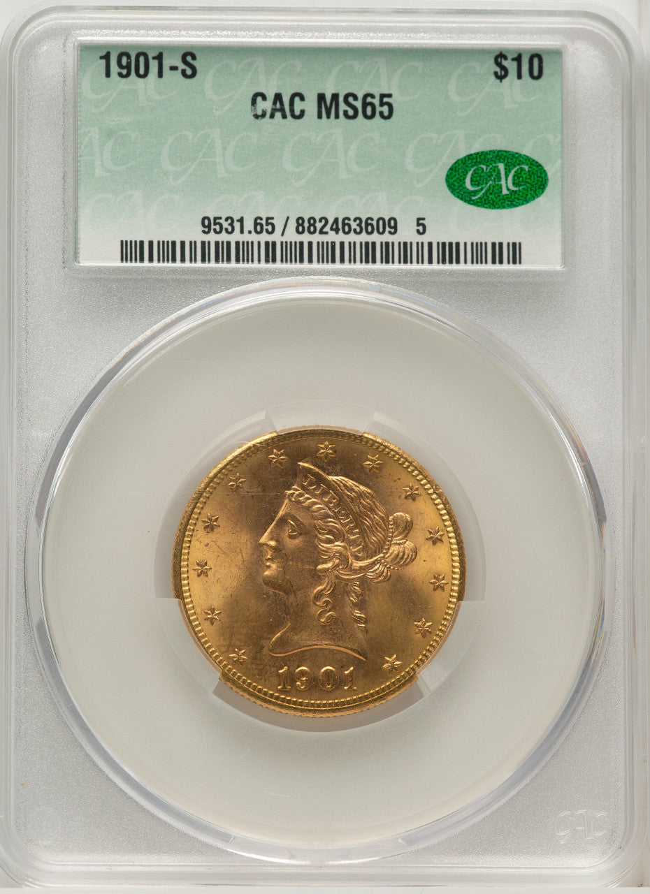 1901-S $10 Liberty Eagle CACG MS65 (777410071)