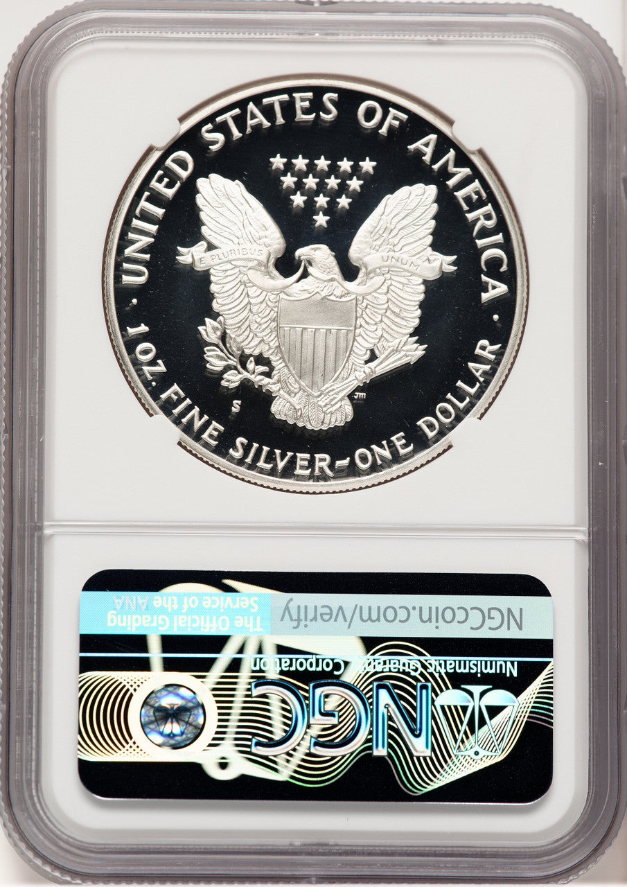 1987-S Proof Silver Eagle 1 oz Thomas Uram NGC PF70