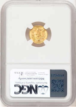1862 G$1 Gold Dollar NGC MS66+