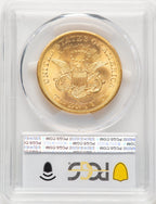 1857-S $20 Liberty Double Eagle PCGS MS66