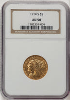1914-S $5 Indian Half Eagle NGC AU58 (777429089)