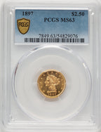 1897 $2.50 Liberty Quarter Eagle PCGS MS63 (777431001)