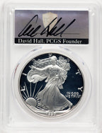 1990-S Proof Silver Eagle 1 oz David Hall PCGS PR70