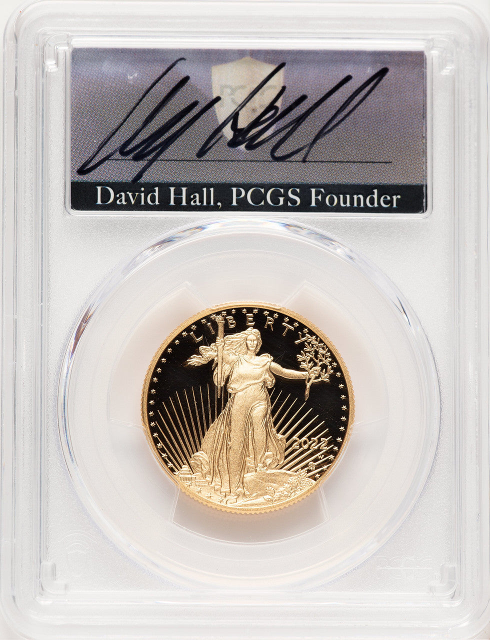 2022-W Proof Gold Eagle 1/2 oz AR David Hall PCGS MS70