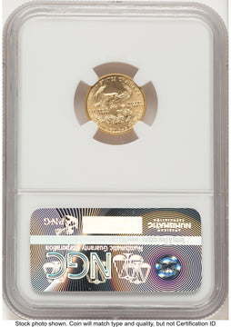1994 Gold Eagle 1/10 oz Brown Label NGC MS70