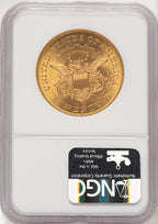 1857-S $20 Liberty Double Eagle NGC MS62
