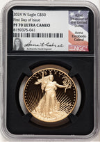 2024-W Proof Gold Eagle 1 oz FDI Anna Cabral NGC MS70